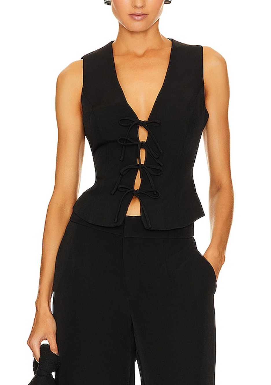 Elliatt Structured Black Cavalcade Vest Size S